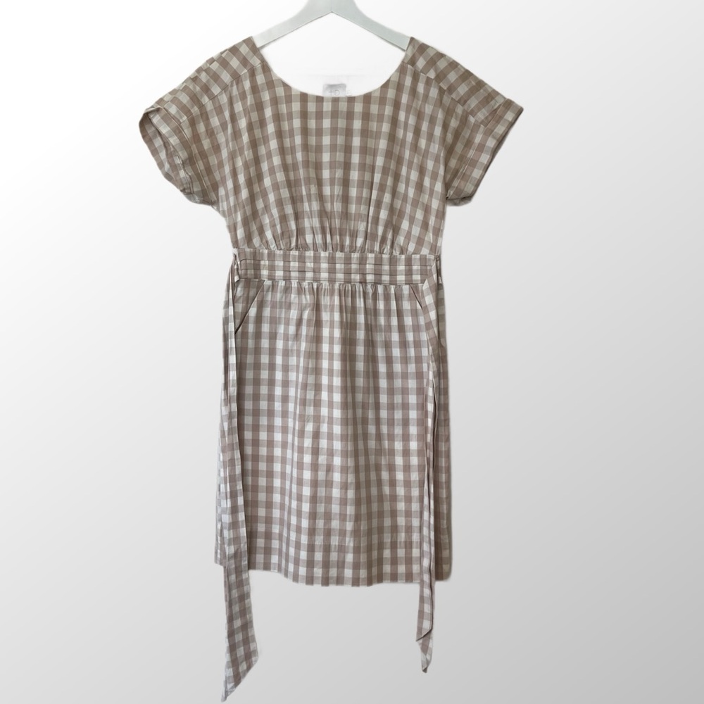 HD Paris Anthropologie Poplin Sheath Dress. Waist tie is coming loose, easy fix. - Picture 4 of 9